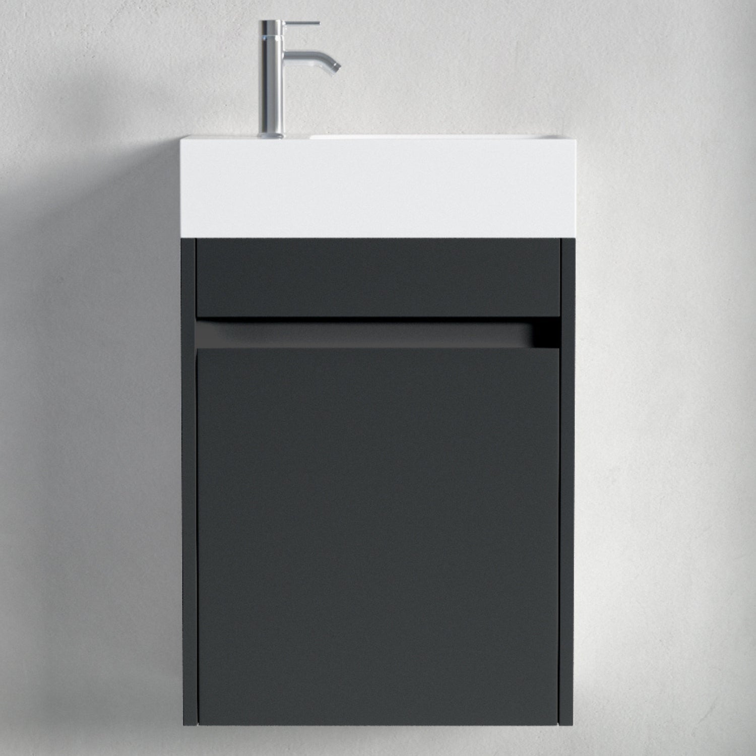 LOMAZOO meuble lave-mains Ibiza noir mat - 40cm - 5