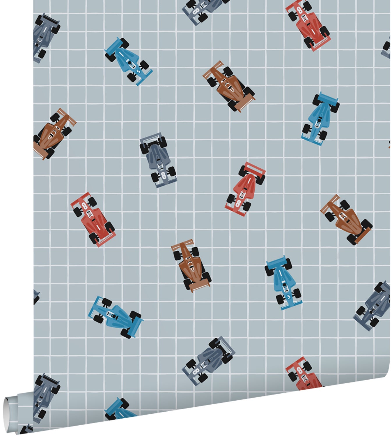 Tapeta samochody wyścigowe niebieskim - 50 x 900 cm - ESTAHOME