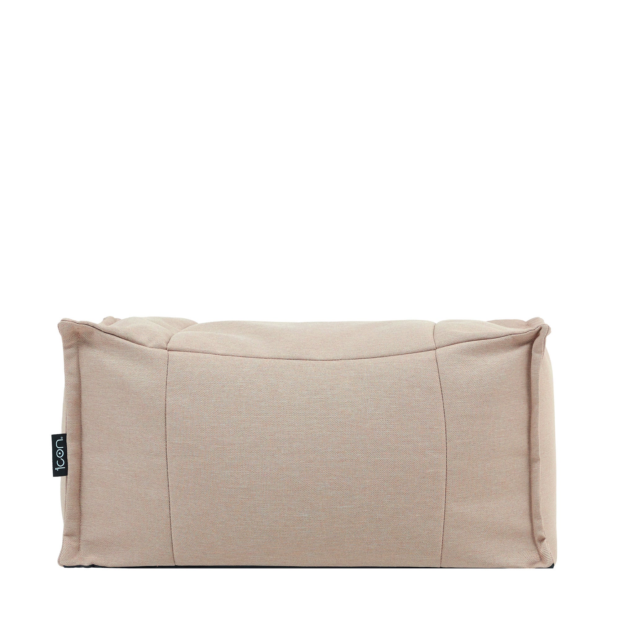 Pouf repose-pieds Icon d'extérieur en oléfine Oeko-Tex® imperméable beige, 34x45cm, Made in Allemagne - 4