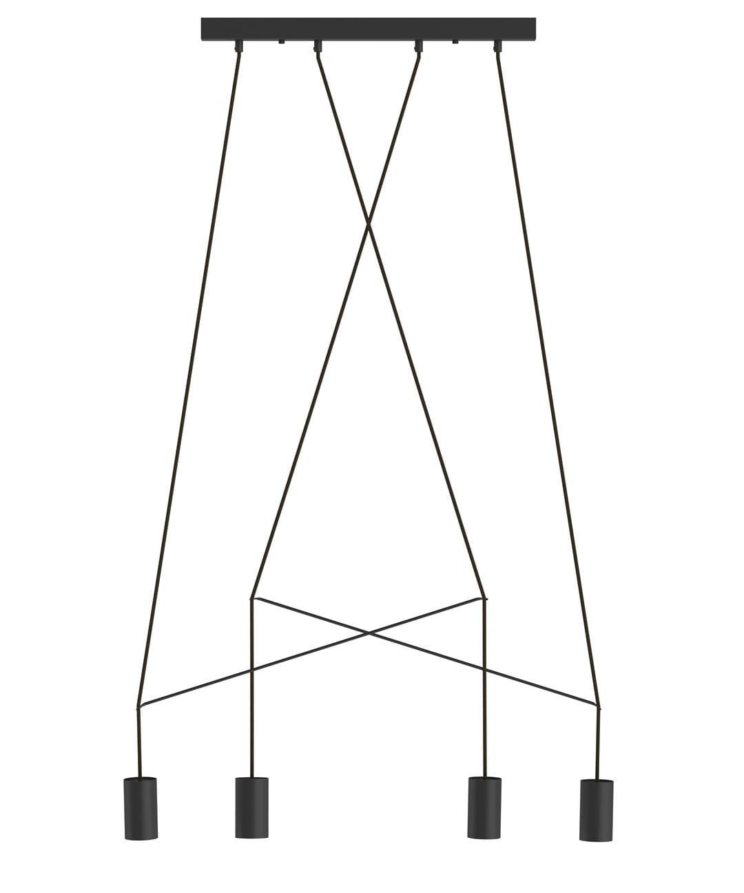 Lampa wisząca Imbria czarna 4xGU10x35W wym: 130 x 90 x 50 cm metal Nowodvorski Lighting