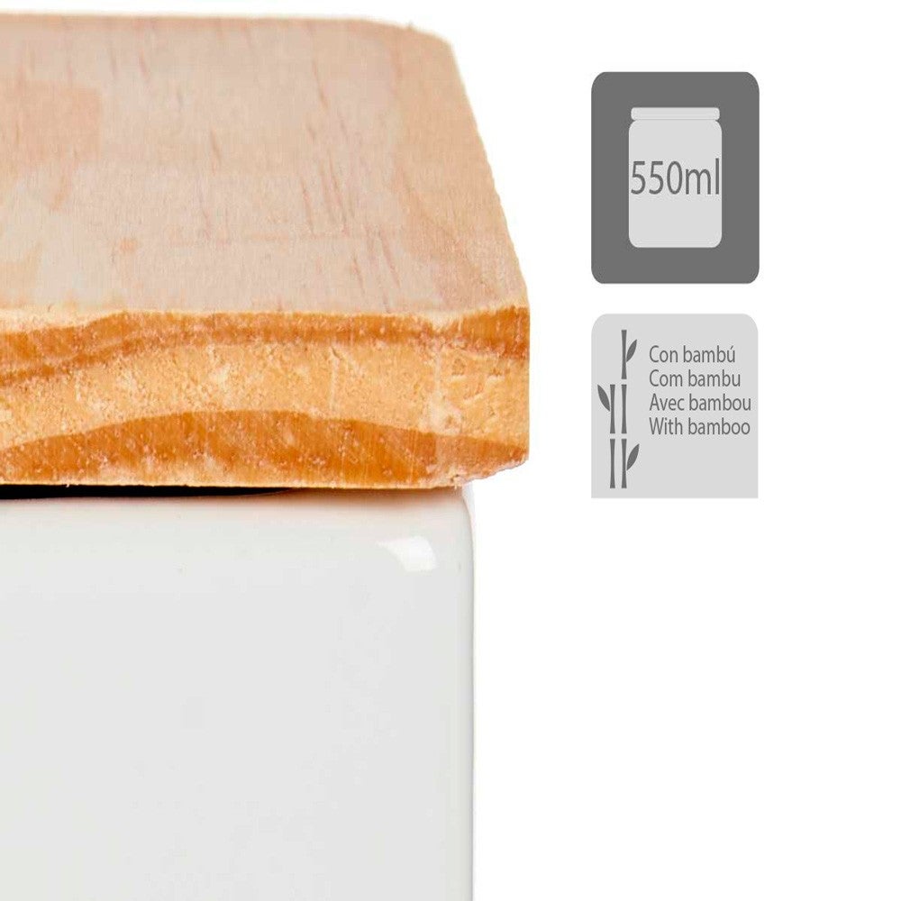 SALERO PORCELANA MADERA 10,5x10x10,7 CM - 4