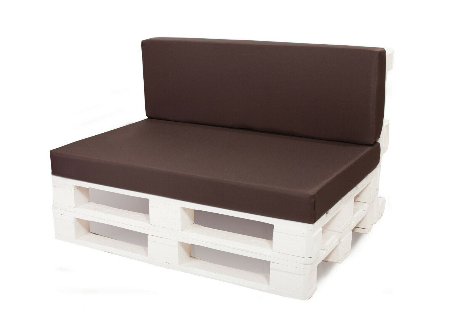 Conjunto de cojines para palets 120x60 asiento y respaldo 120x40cm/ cojines planos marrón/ cojines de jardin/ para interior y exterior