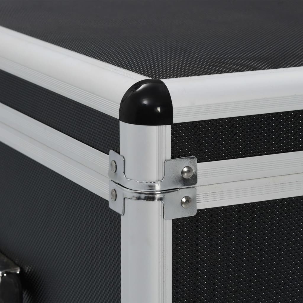 Boîtes de rangement 3 pcs Noir Aluminium - 9