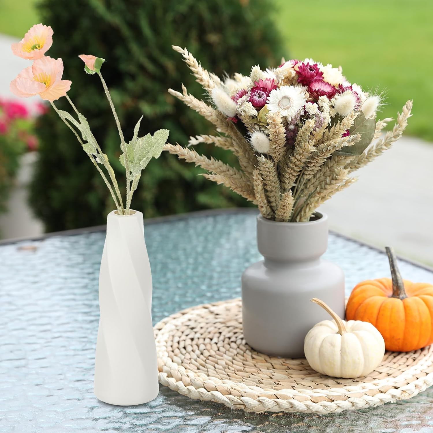 Vasi per fiori, vasi per fiori creativi ed eleganti per bouquet, vaso per fiori in plastica infrangibile, decorativo per la casa, soggiorno, camera da - 3