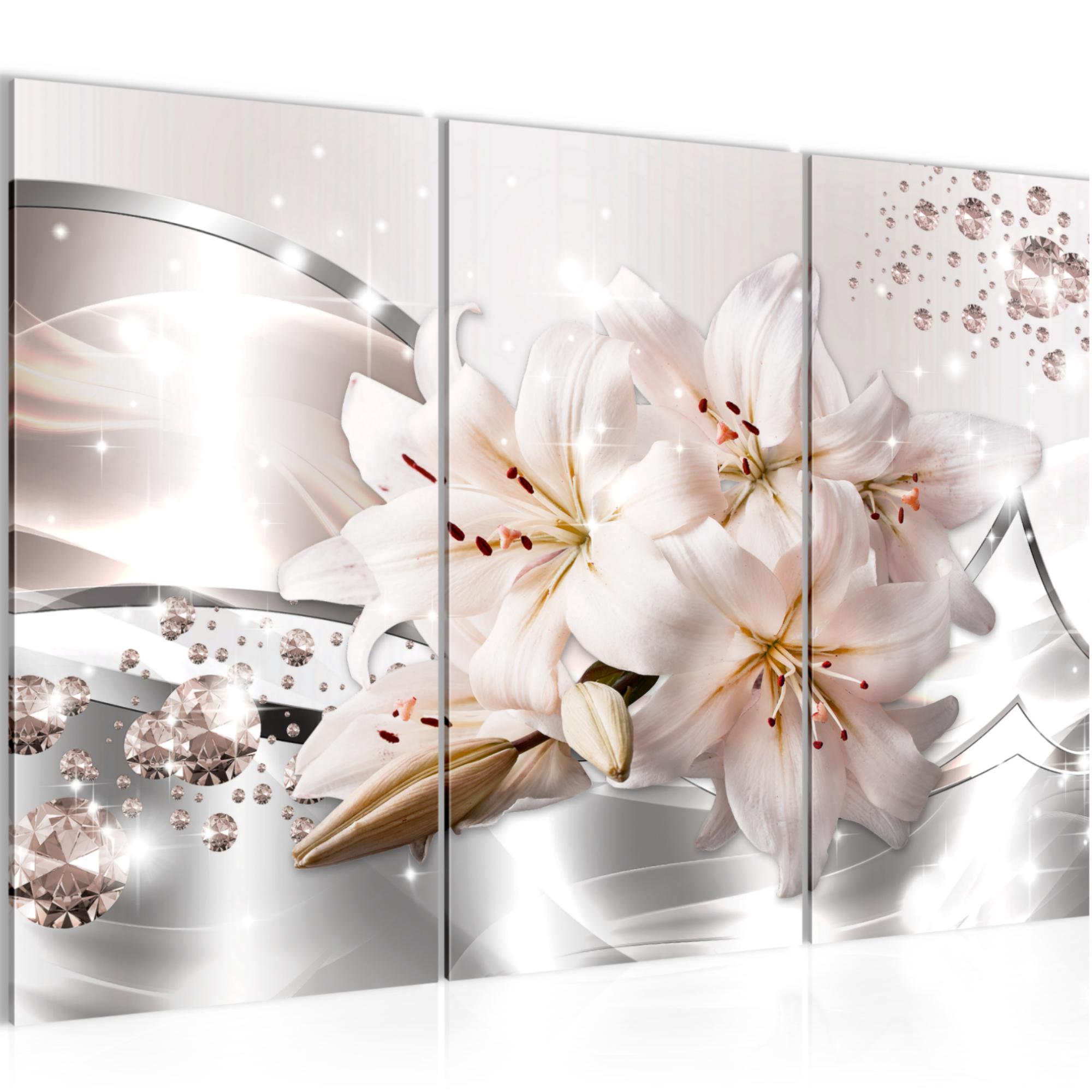 Tableau Toile Fleur De Lis - Impression 16x20 Pouces, Tendue Sur Châssis, Prêt à Accrocher