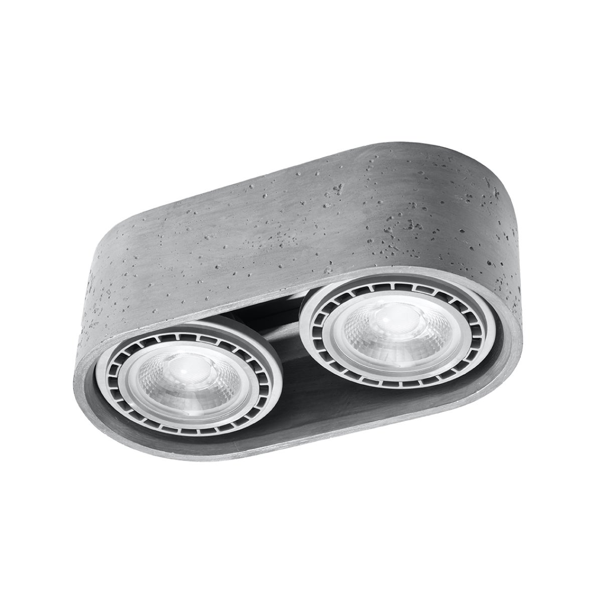 Reflektor spot PRIMO szary 2xGU10x40W beton architektoniczny wym:10x27x14cm IP20 Pure Lume
