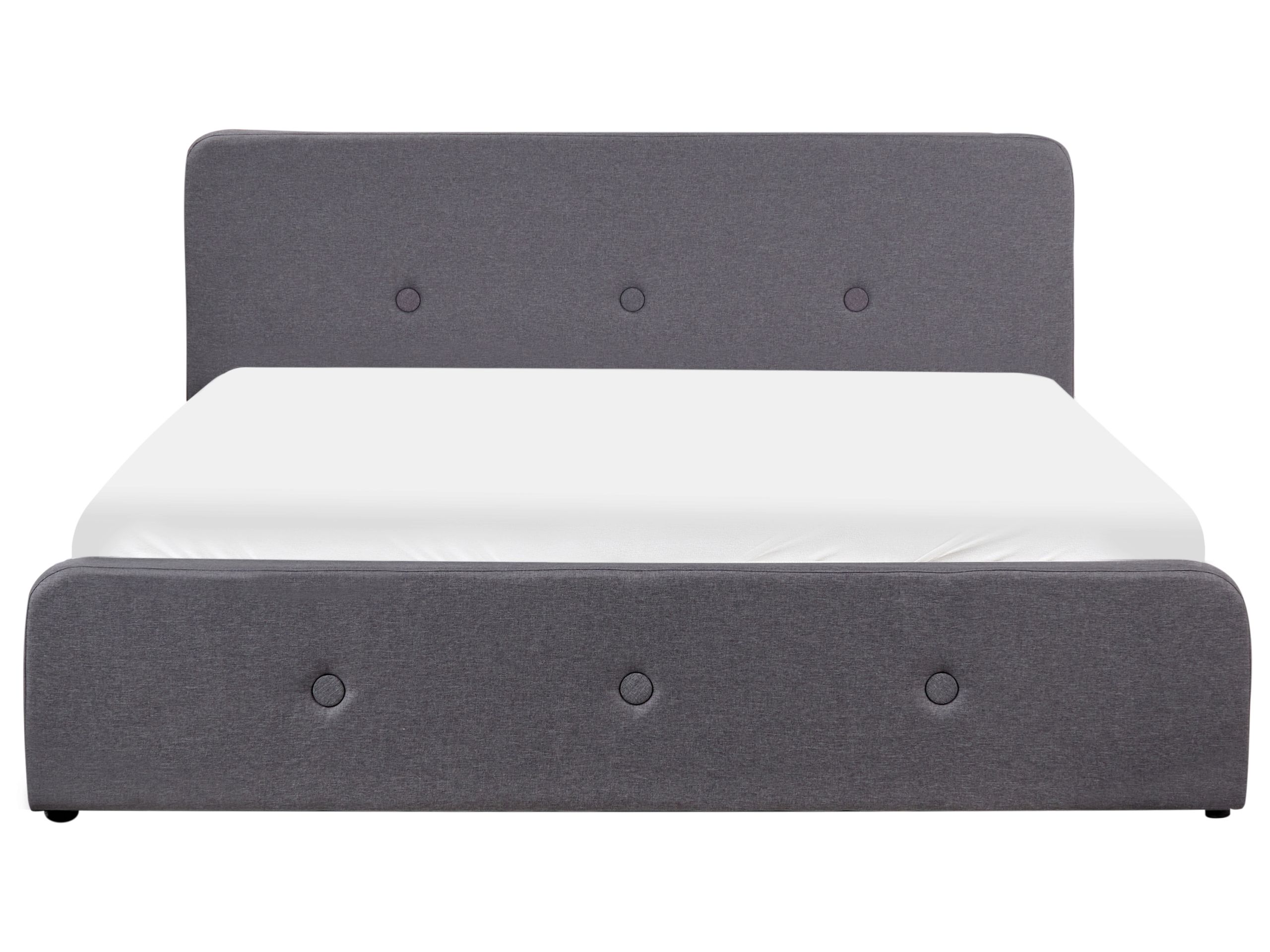 Letto contenitore Tessuto RENNES 180 x 200 cm Grigio scuro - 4