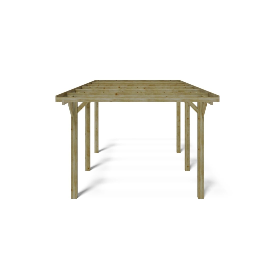 Carport, abri de voiture 3.04x5.12 m - 15.56 m2 - CAR10 - ALTANKA - 5