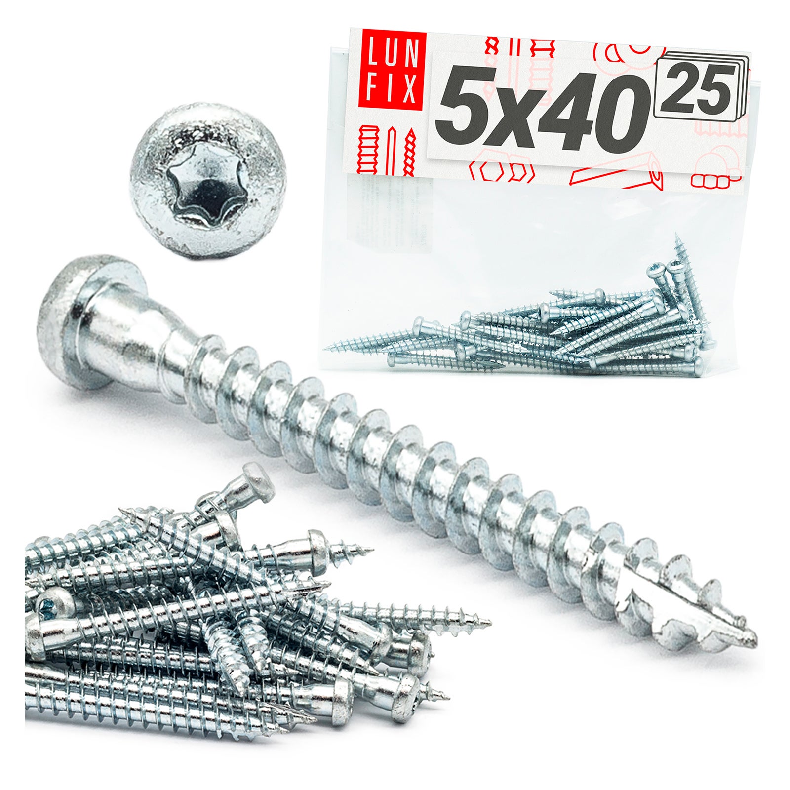 Wkręty do łączników ciesielskich anchor 5x40mm 25szt.