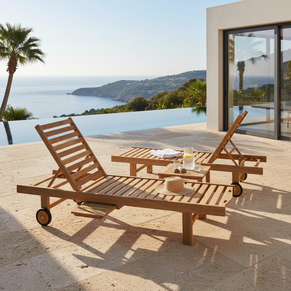 Bain de Soleil en teck massif Palawan - 3