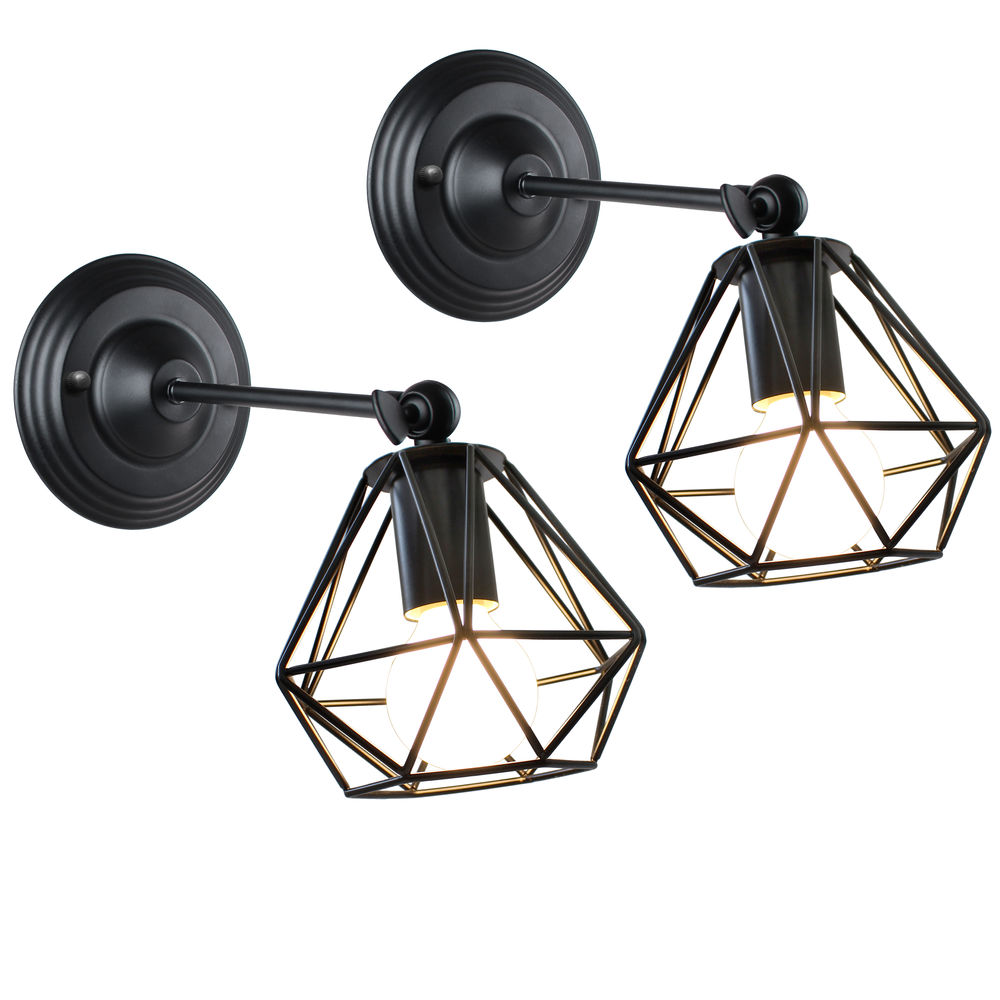 PINDODO Lot de 3 luminaires suspendus industriels noirs de 30 cm
