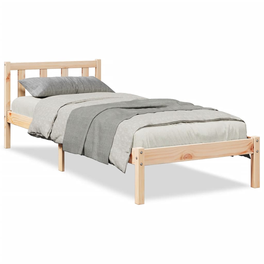 Dłuższe łóżko bez materaca 90x220 cm lite drewno sosnowe