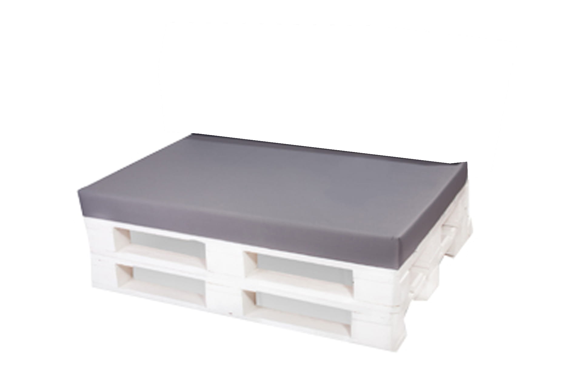 Cojin palé 120x40x10cm asiento, cojin palé gris, cojin muebles jardin, cojin jardin, cojin palé plano, muebles palé