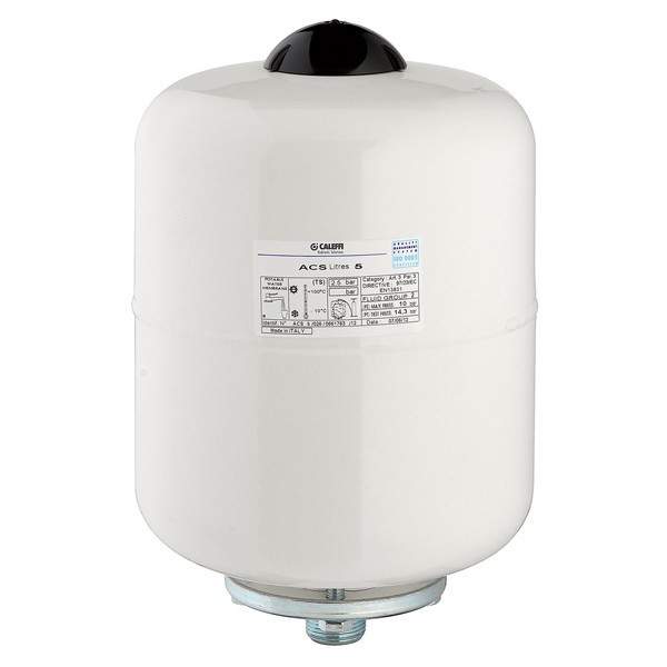 Vase d'expansion soudé pour installations sanitaires Caleffi 5557 - 2 - 2,5 - 1/2