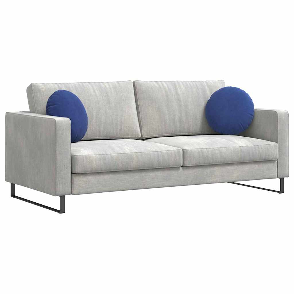 Cojines para asiento 2 pcs Azul Policía Ø 40 x 13 cm Terciopelo - 3
