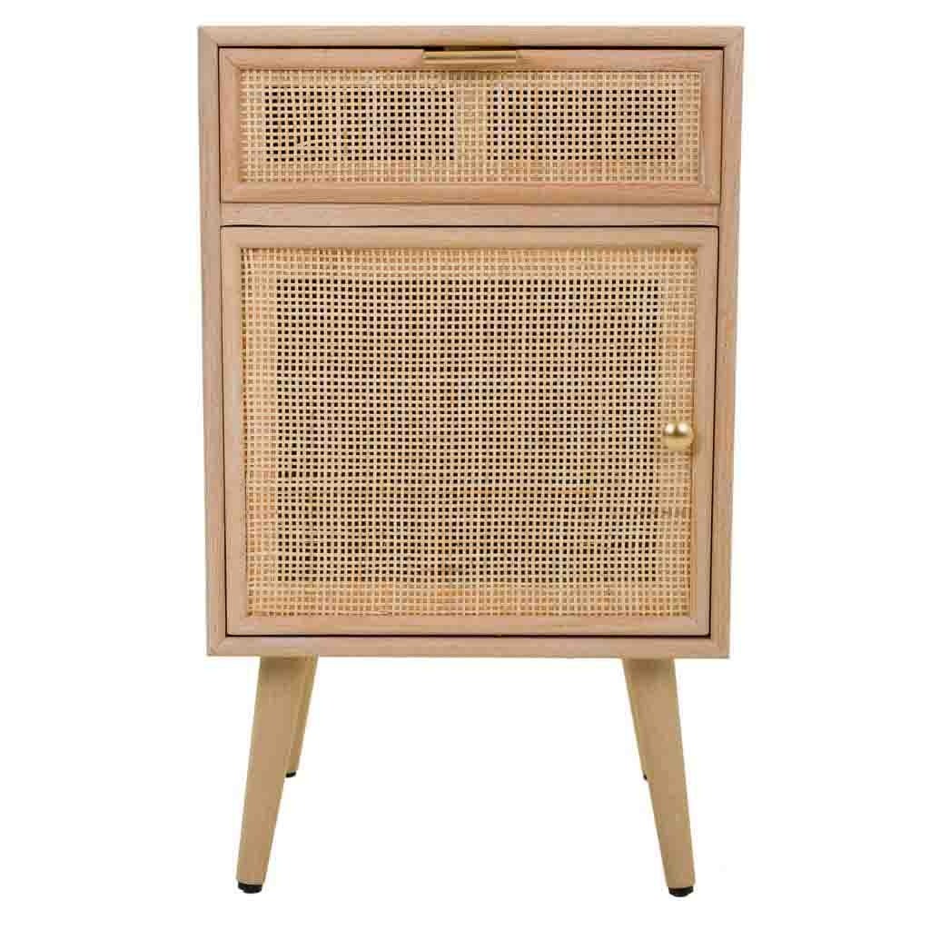 Table de chevet en MDF et grille, marron, 42x36,5x71 - 3