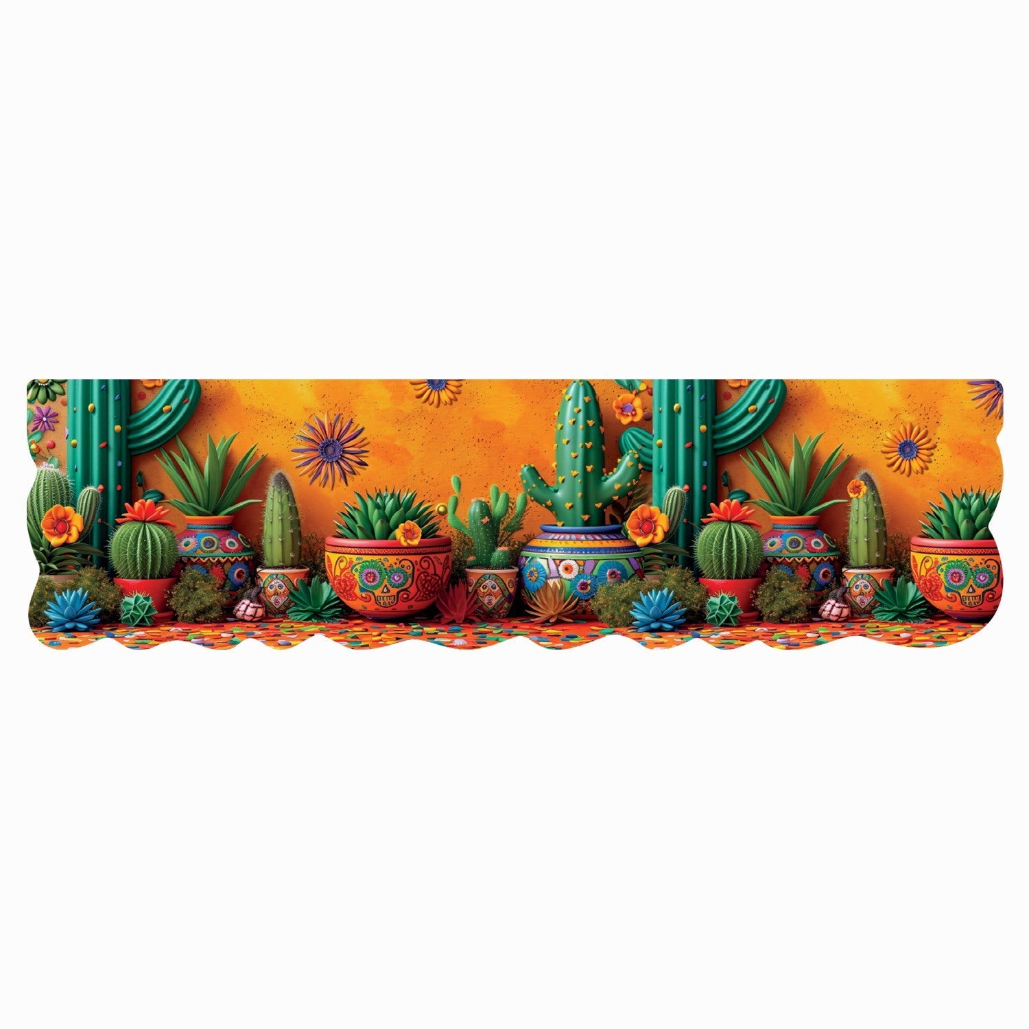Dywan Kuchenny 50x180 cm Antypoślizgowa 100% Made in Italy Cyfrowy Wydruk Ukształtowany Le Forme Rośliny Kaktusowe