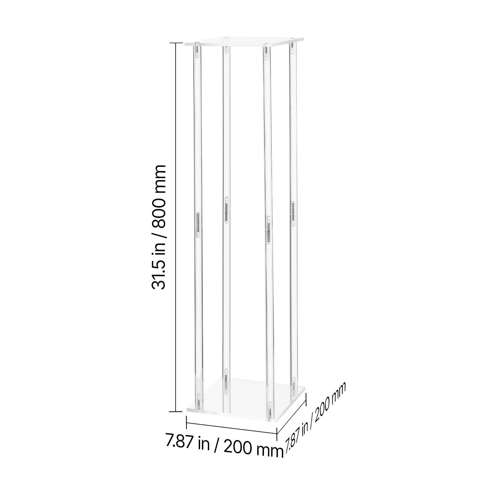Lot de 10 colonnes SucceBuy en acrylique transparent de 80 cm pour compositions florales, parfaites pour fetes, anniversaires et decoration interieure - 9