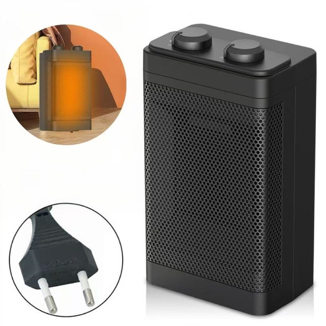 Zimowy grzejnik elektryczny z oscylacją 60°, szybkie nagrzewanie, wentylator elektryczny, mini grzejnik biurkowy PTC do domu, biura i łazienki