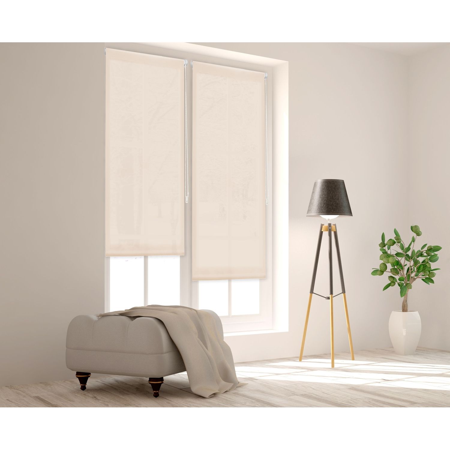 ECOMMERC3 | Tenda Liscia Traslucida Easyfix Misura 52x180 Larghezza x Altezza - Tenda SENZA ATTREZZI Tessuto Misura 49x175 - 4