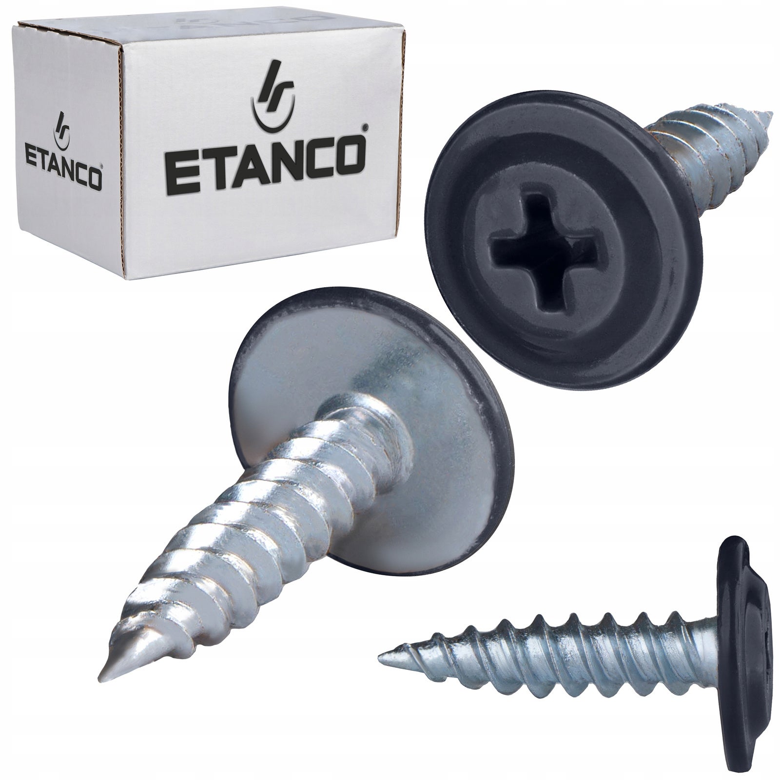 Wkręty podkładkowe Etanco do drewna 4,2x16mm, RAL9005 GM-S 250szt.