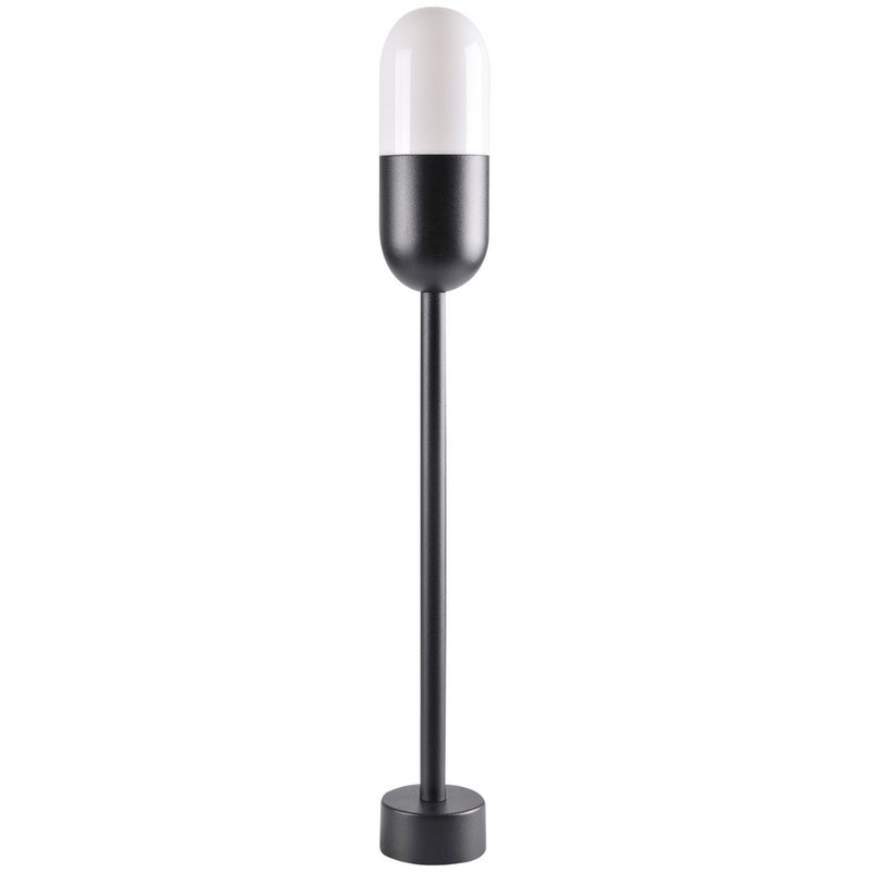 Lampa ogrodowa stojąca Horten czarny mat 1xE27x10W IP44 wym: 60,4 x 8 x 8 cm aluminium Polux