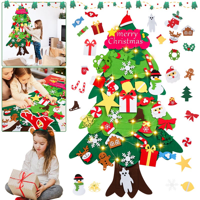 C® Feutre Arbre de Noël, Sapin de Noël Décoration Vitrine DIY Feutre C® Feutre Arbre de Noël, Sapin de Noël Décoration Vitrine DIY Feutre