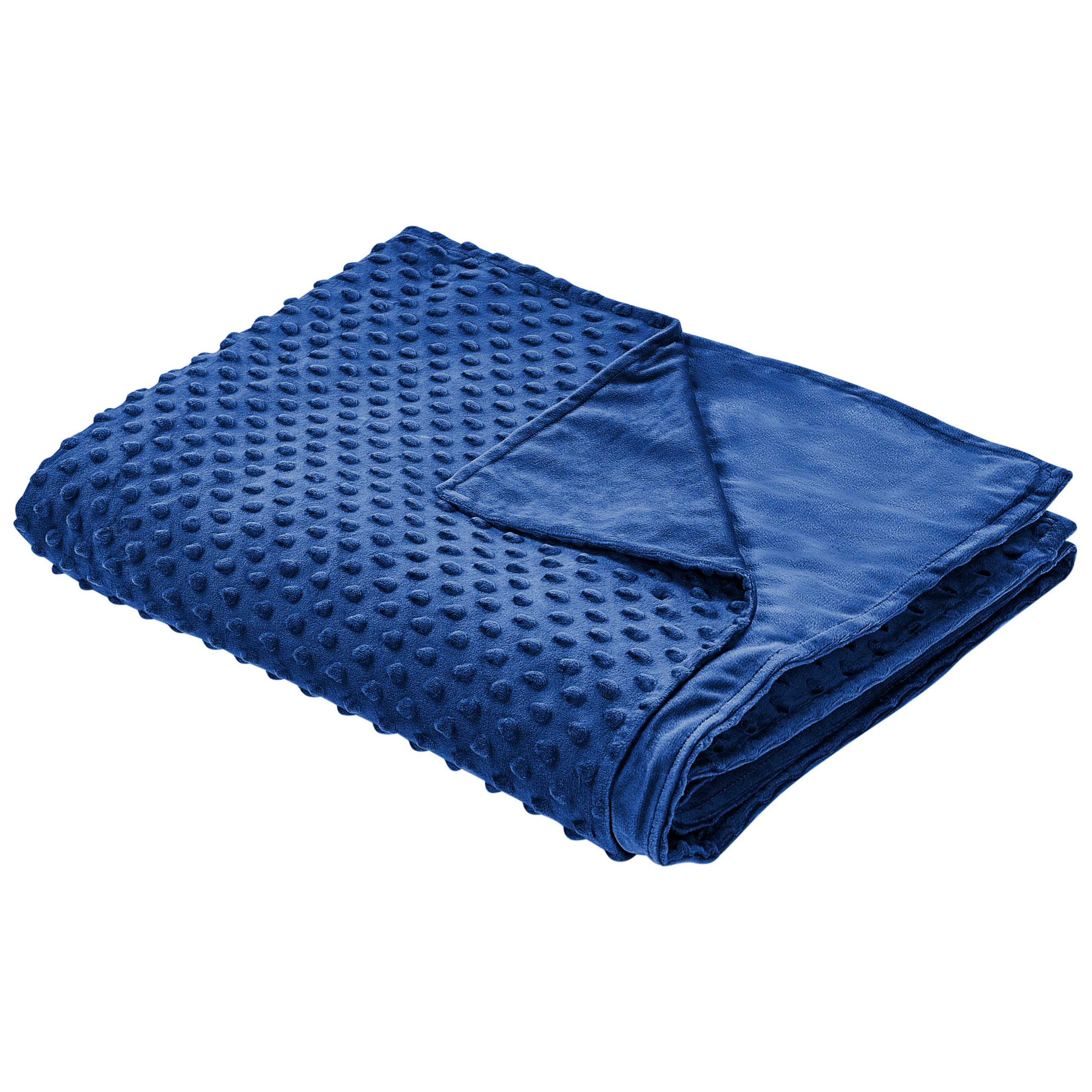 Beliani funda de manta pesada azul marino 150 x 200 cm callisto