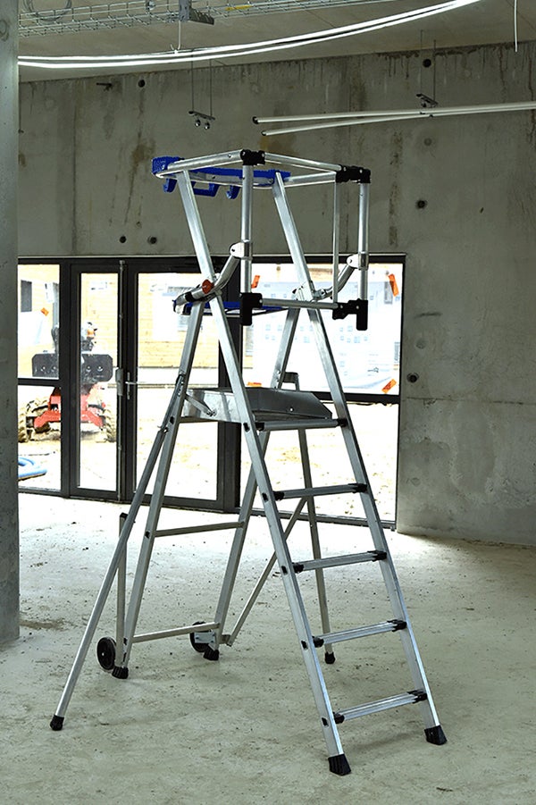 Escabeau PIRL - Garde-corps articulé - Hauteur max de travail 3,20m - PIRLF5-P - 5