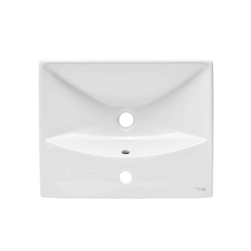 Brevis Lavabo suspendu avec trou pour robinetterie au milieu, 50,5x40x14cm (SATBRE5040S) - 5
