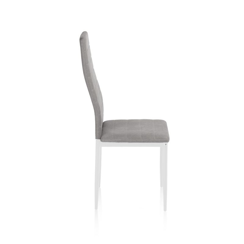 Conjunto de 6 cadeiras de jantar Yuri Gris oscuro–Blanco 39 x 97 x 38 cm - 6