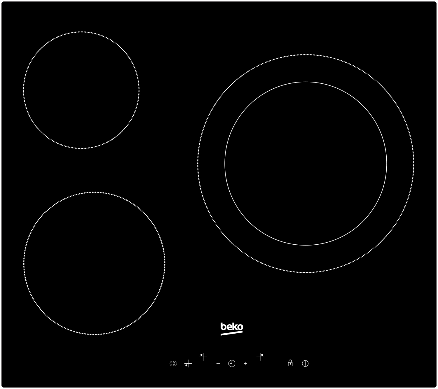 Table de cuisson vitrocéramique BEKO  HIC63402T - 6