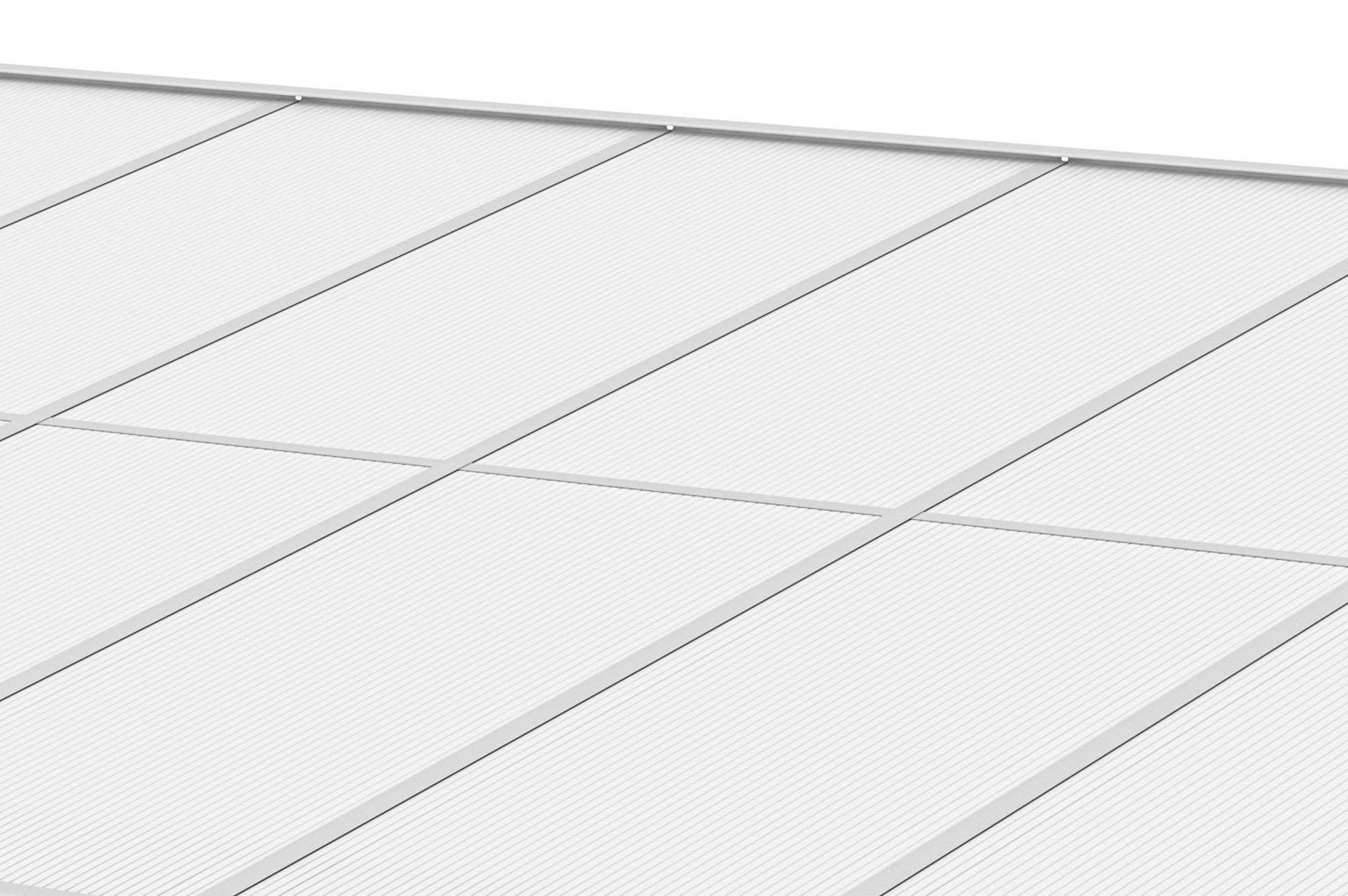 Pergola/Cochera adosada KLEO 5m x 3m aluminio Blanco - 7