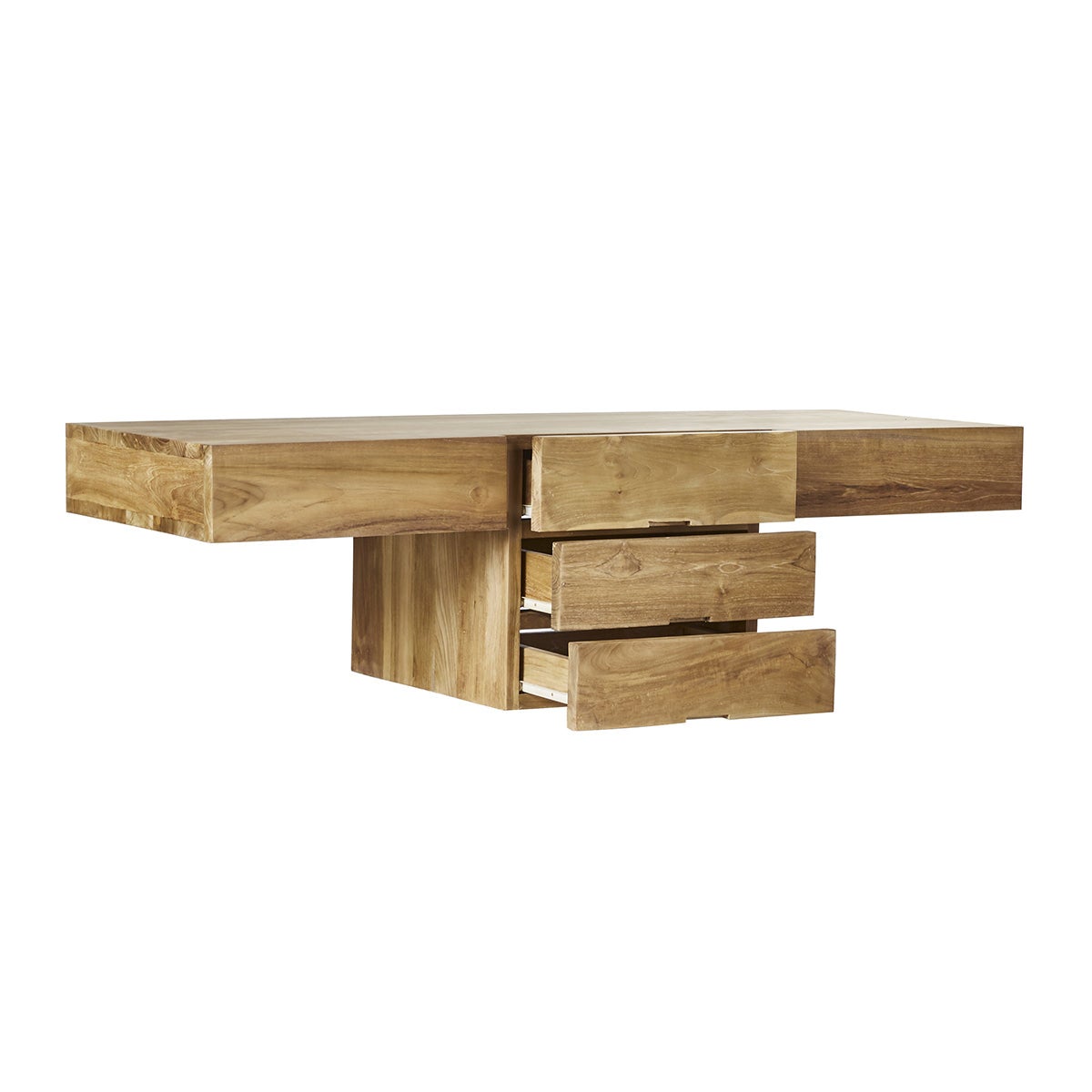 Meuble sous vasque en teck massif 160 cm MILAN - 5
