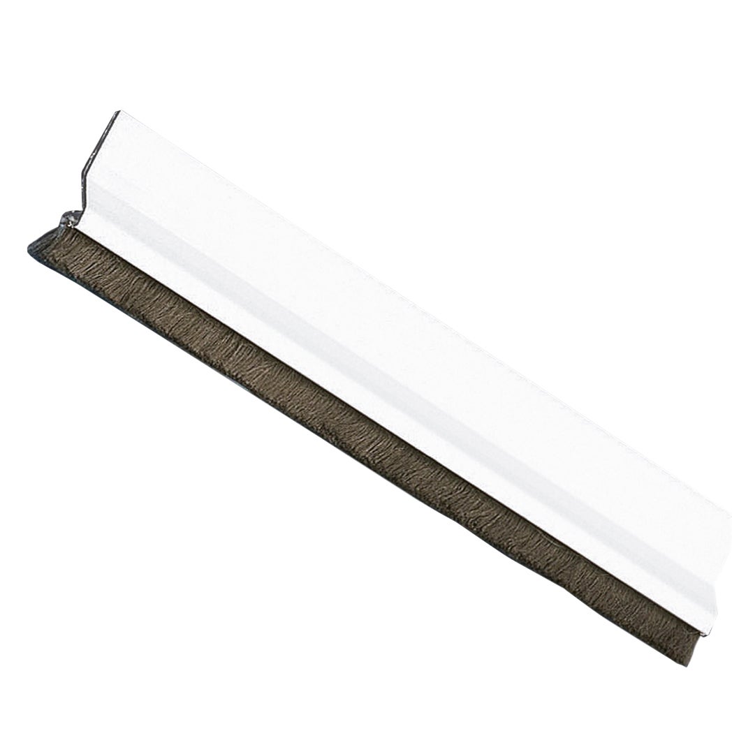 Amig - Burlete para puertas de entrada o de paso | Burlete adhesivo de sobreponer | Cepillo de pelo | Lámina de plástico entre la escobilla | 82 cm | - 6