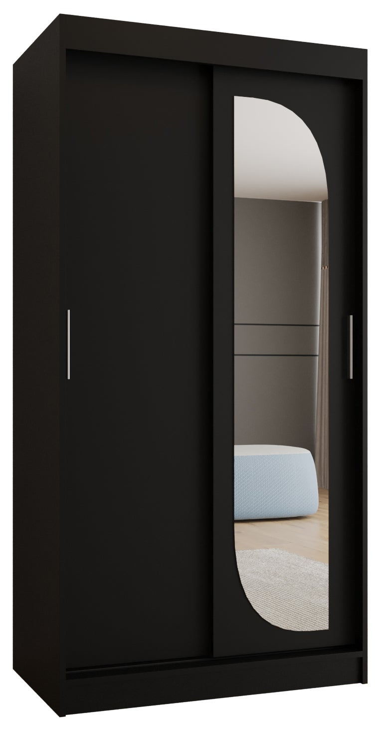 Szafa przesuwna garderoba LUCY 100 x 62 x 200 cm Czarny - Abiks Meble