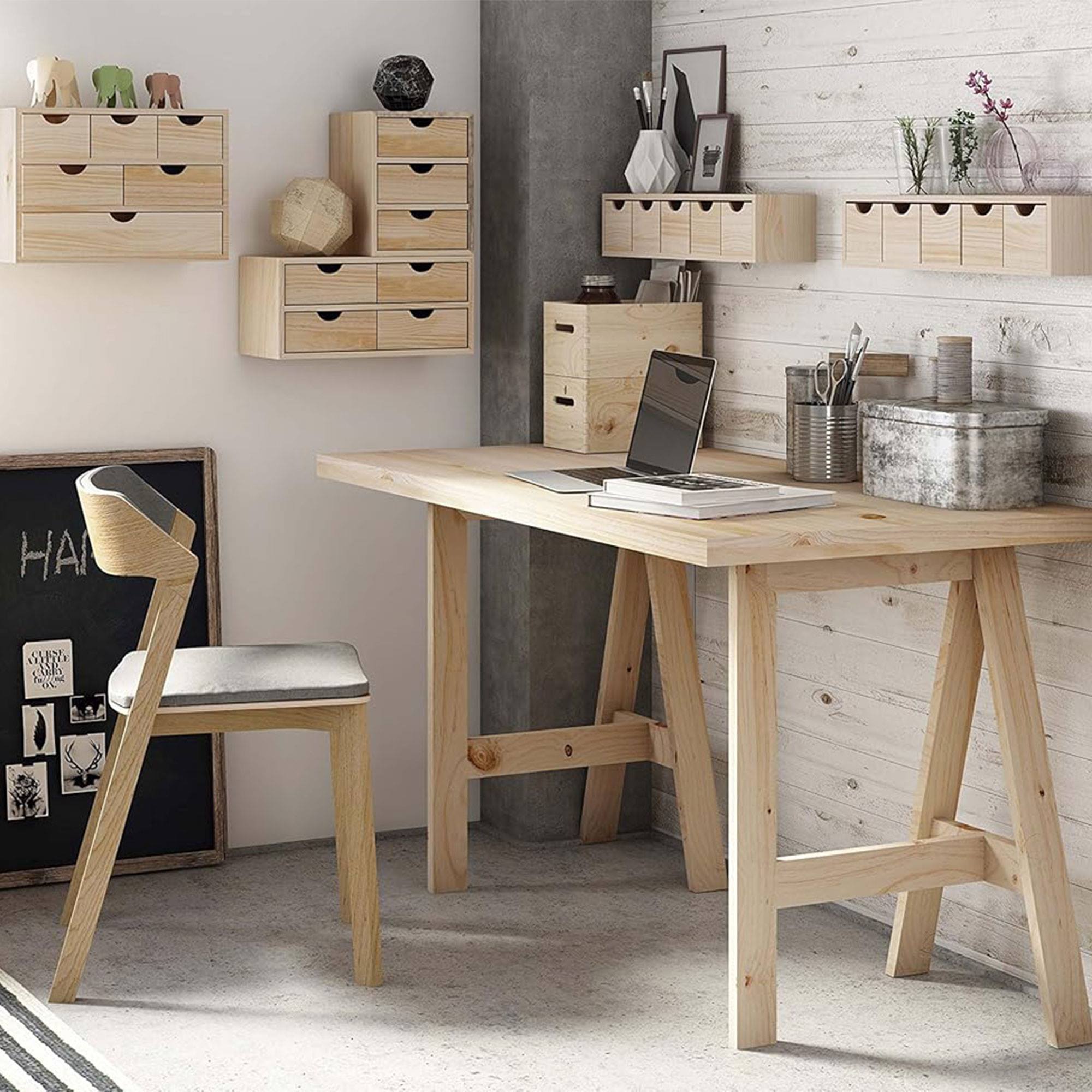 Well Home Miniblock 3 tiroirs en bois de pin - 4