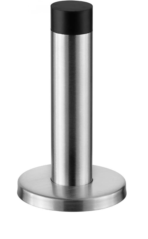 Wytrzymały ogranicznik drzwi do listew przypodłogowych - Odbojnik ścienny ze stali nierdzewnej z gumową końcówką- Blokada drzwi wewnętrznych