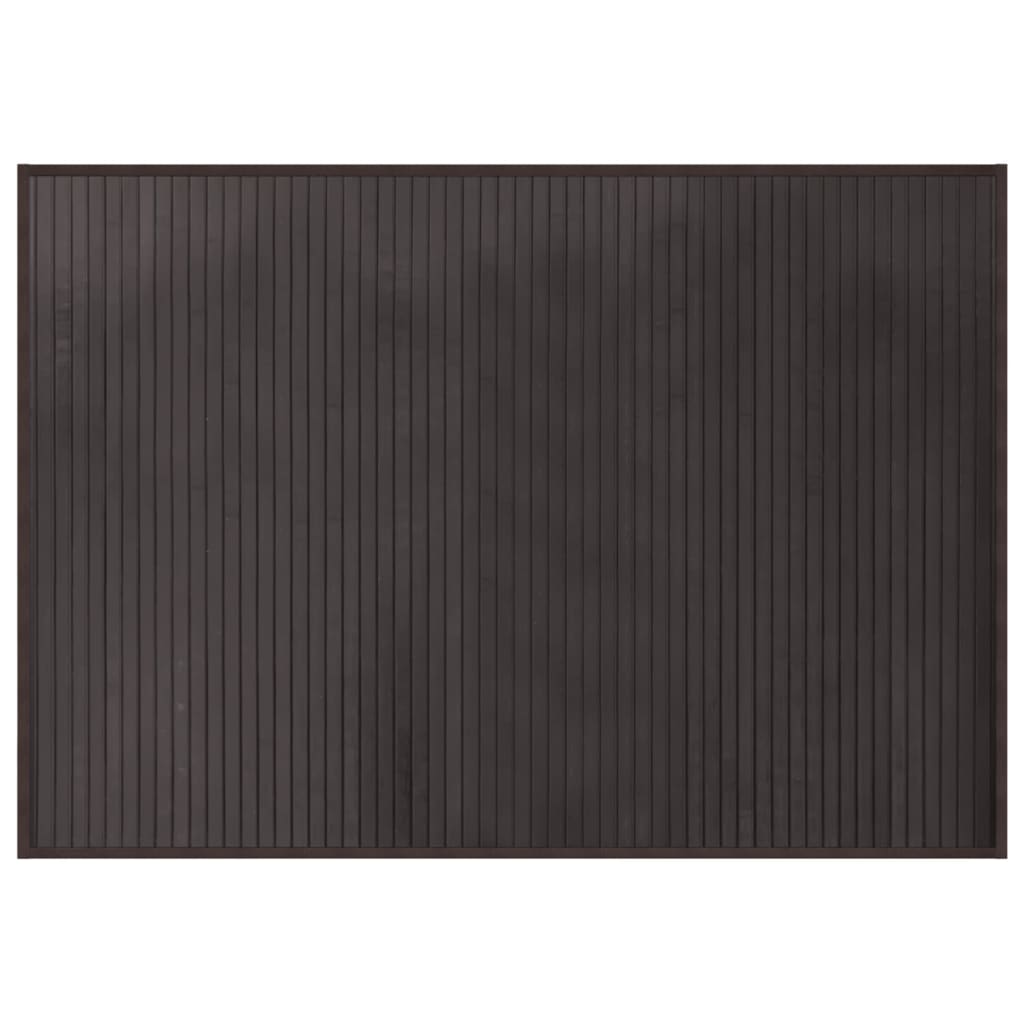 Tappeto Rettangolare Marrone Scuro 70x100 cm in Bambù vidaXL - 2