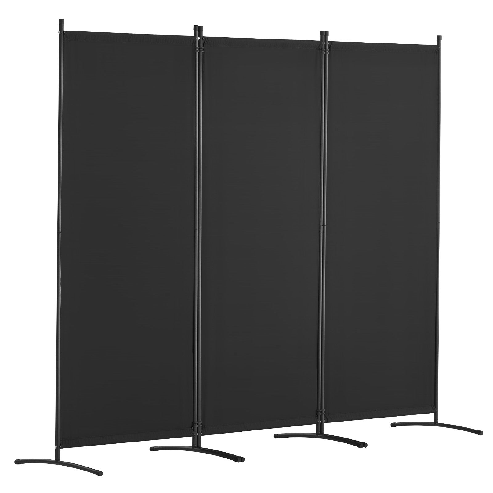 Cloison de séparation VEVOR, tissu, 3 panneaux pliable, 228×52×184 cm, autoportant, pour bureau/chambre/salle à manger intérieur, noir - 9
