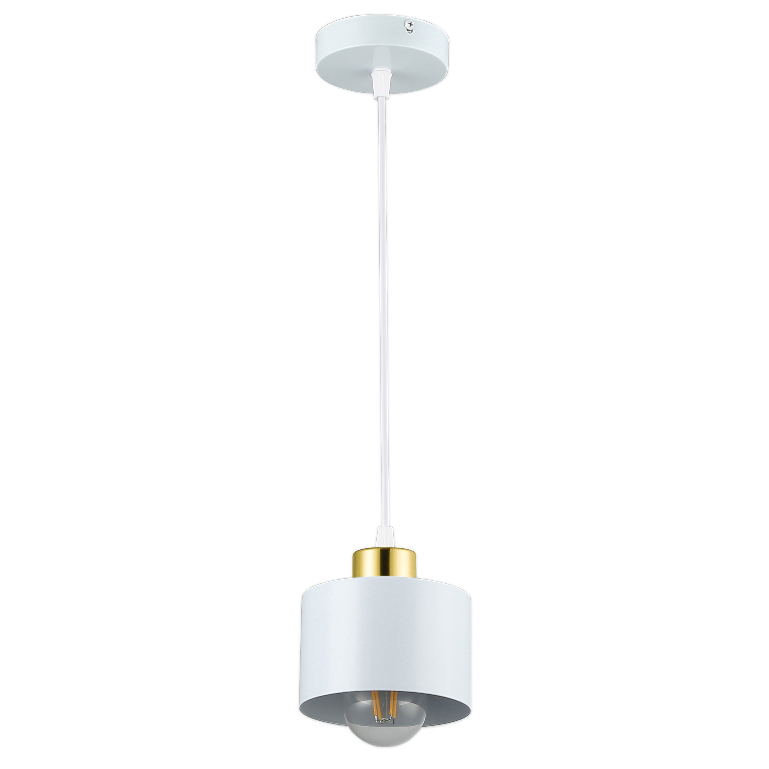 Lampa wisząca sufitowa Elza E27 100 cm IP20 loft biała złota MasterLED