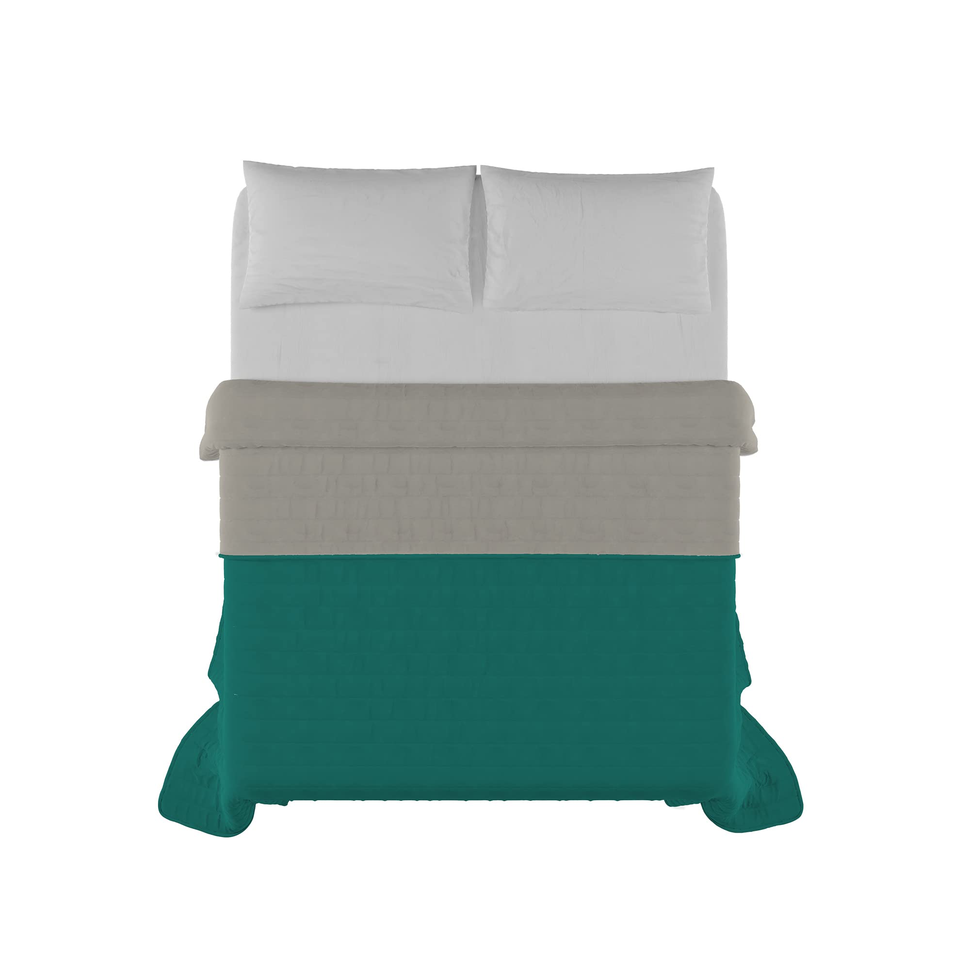 Trapuntino Estivo Linea Elegant Made in Italy Copriletto Stampato in Morbida Microfibra - Trapunta Primavera Estate Mezza Stagione - Matrimoniale 260x - 2