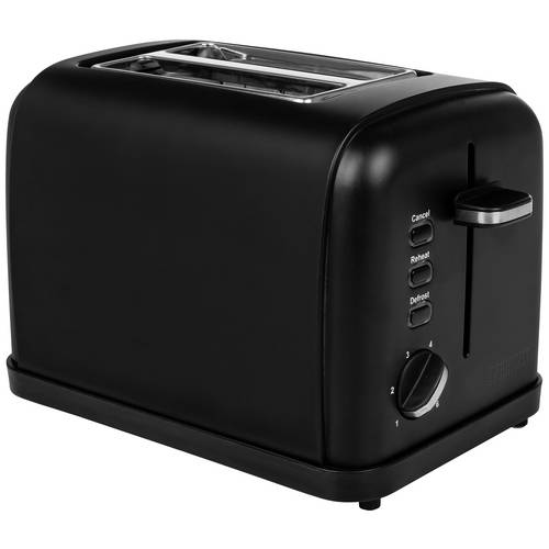 Grille-Pain Caprizze Kaito XL Double Fente Extra Large 26cm - 6 Niveaux Design Bois Et Noir Mat