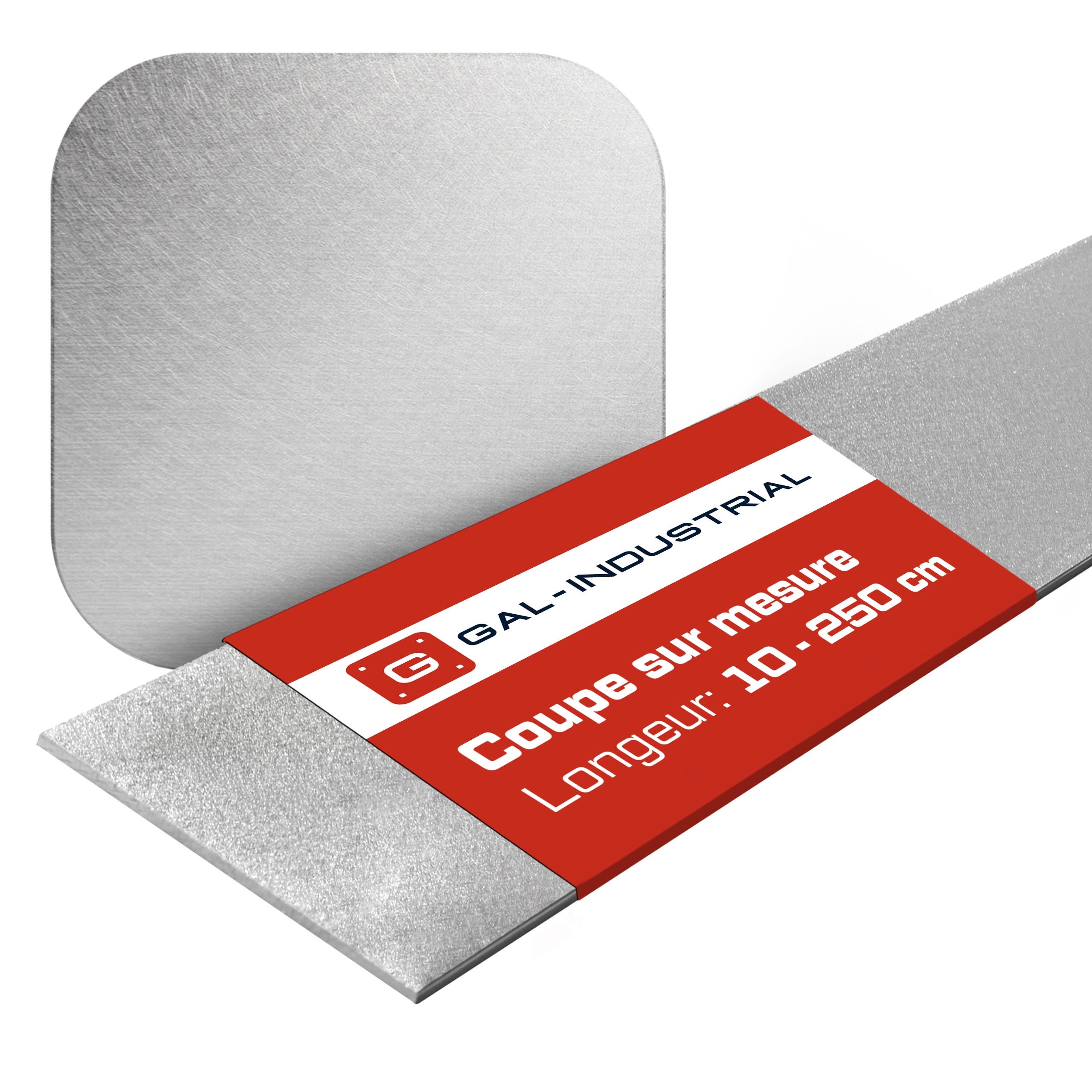 Barre plate en aluminium satiné 10x4mm 20cm Profilé EN6060 PA38 + découpe sur mesure - 2