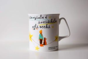 Tazza Da Colazione Egan Sette Nani: Bicchiere In Porcellana Bianco Avorio, Design Made In Italy, Microonde E Lavastoviglie