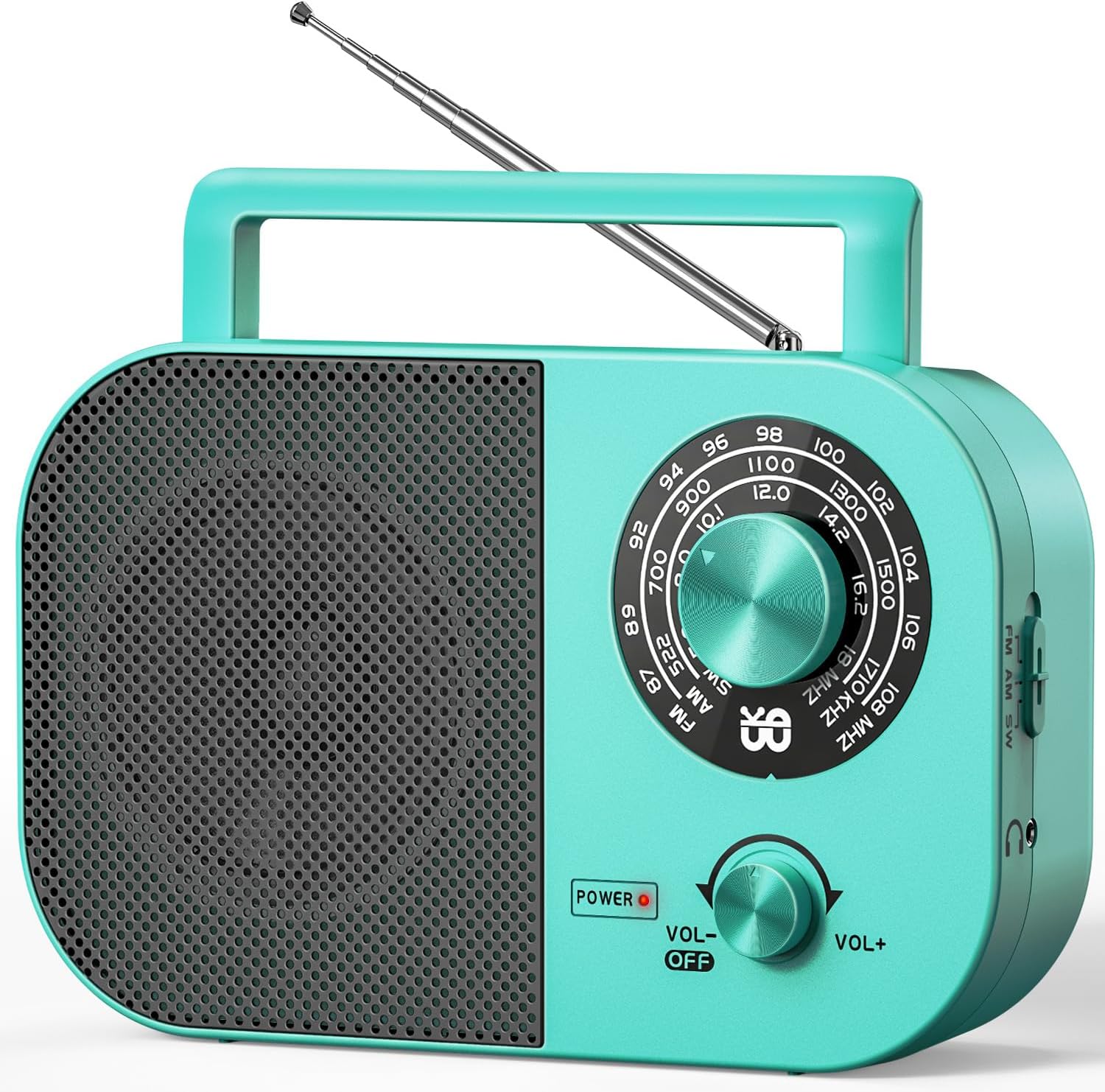 Radio przenośne AM, FM, SW, do domu/na zewnątrz/na kemping/w sytuacjach awaryjnych (niebieskie).