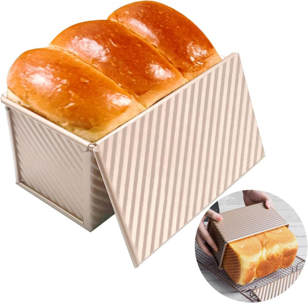 MOULE A CAKE RECTANGULAIRE ANTI-ADHESIF AVEC COUVERCLE