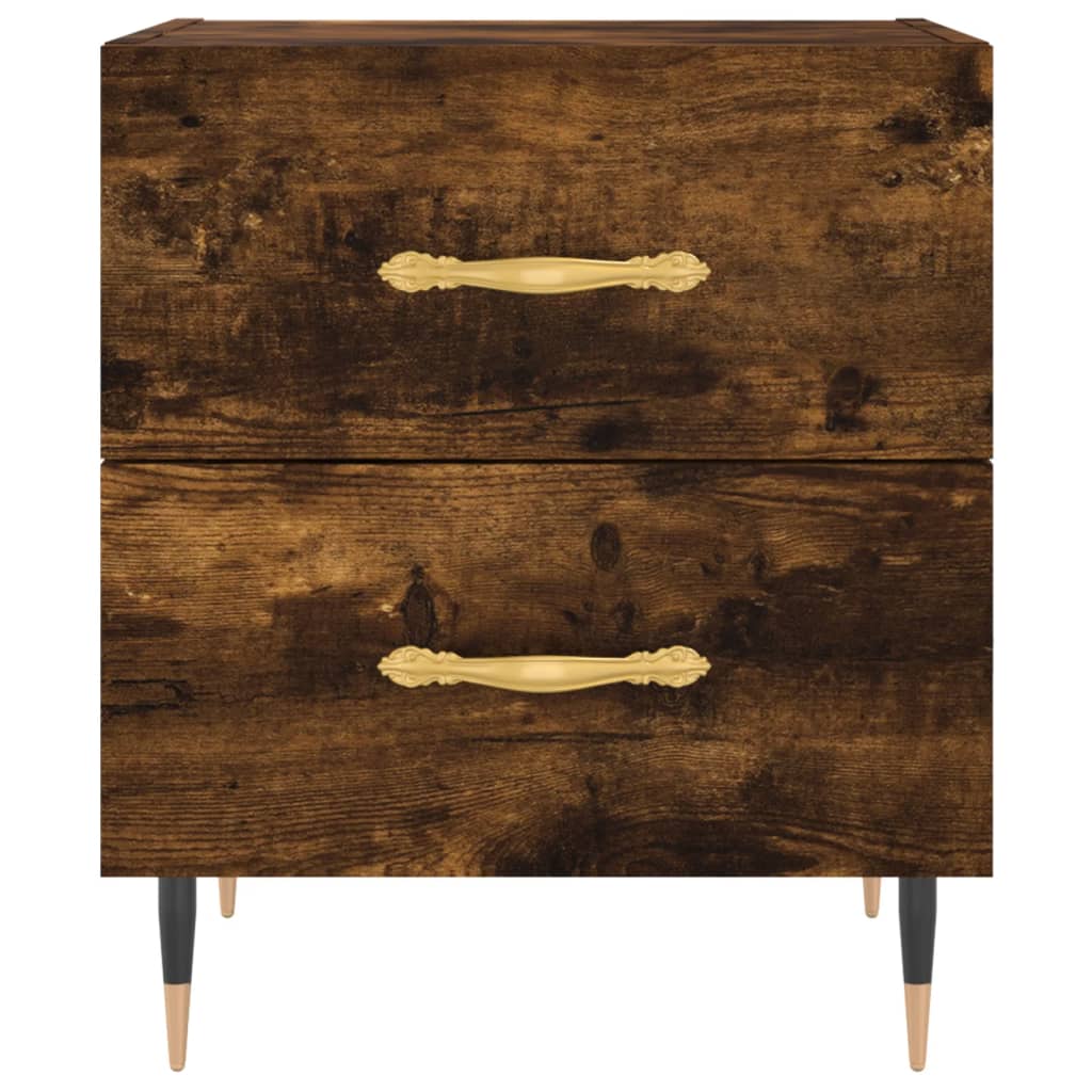Lot de 2 Tables de chevet，Table d'appoint, Table de nuit pour Salon Chambre chêne fumé 40x35x47,5cm bois d’ingénierie950872 - 6
