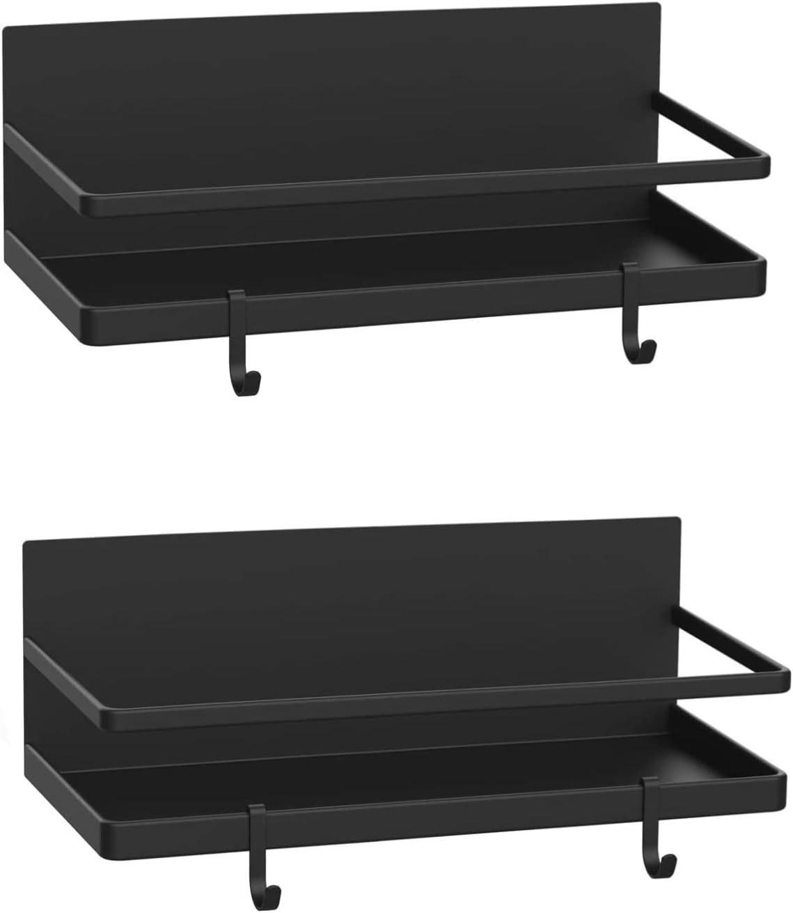 (2 sztuki) Magnetyczna półka na przyprawy kuchenne, montowana na ścianie, nie wymaga wiercenia, półki boczne