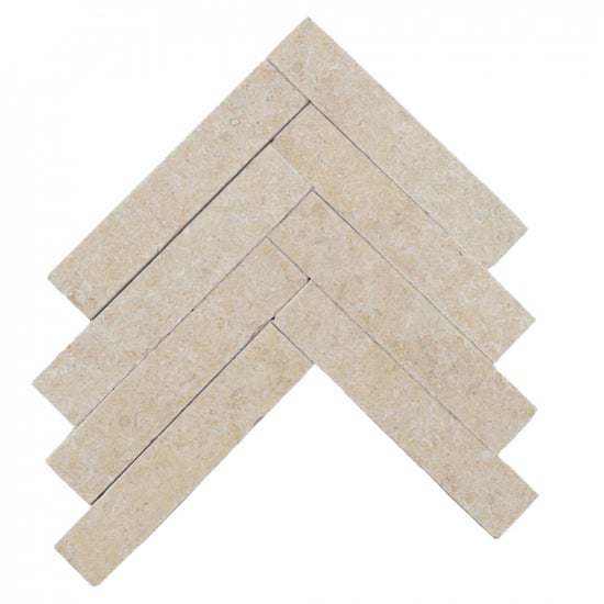 Carrelage sol/mur chevron en marbre Royal vieilli - 25 x 5 x 1,8 cm - Vendu au m² - C-NEGOCE